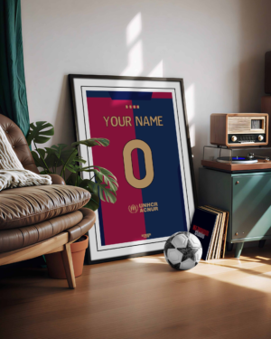 Barcelona-Back-retro Barcelona Kit Poster & Frame In Egypt Main