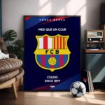 FC Barcelona Logo - Illustrated Poster & Frame