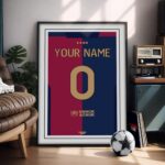 FC Barcelona Retro Customizable Poster & Frame