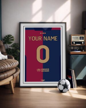 FC Barcelona Retro Customizable Poster & Frame