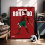 Cristiano Ronaldo - Illustrated Football Poster & Frame