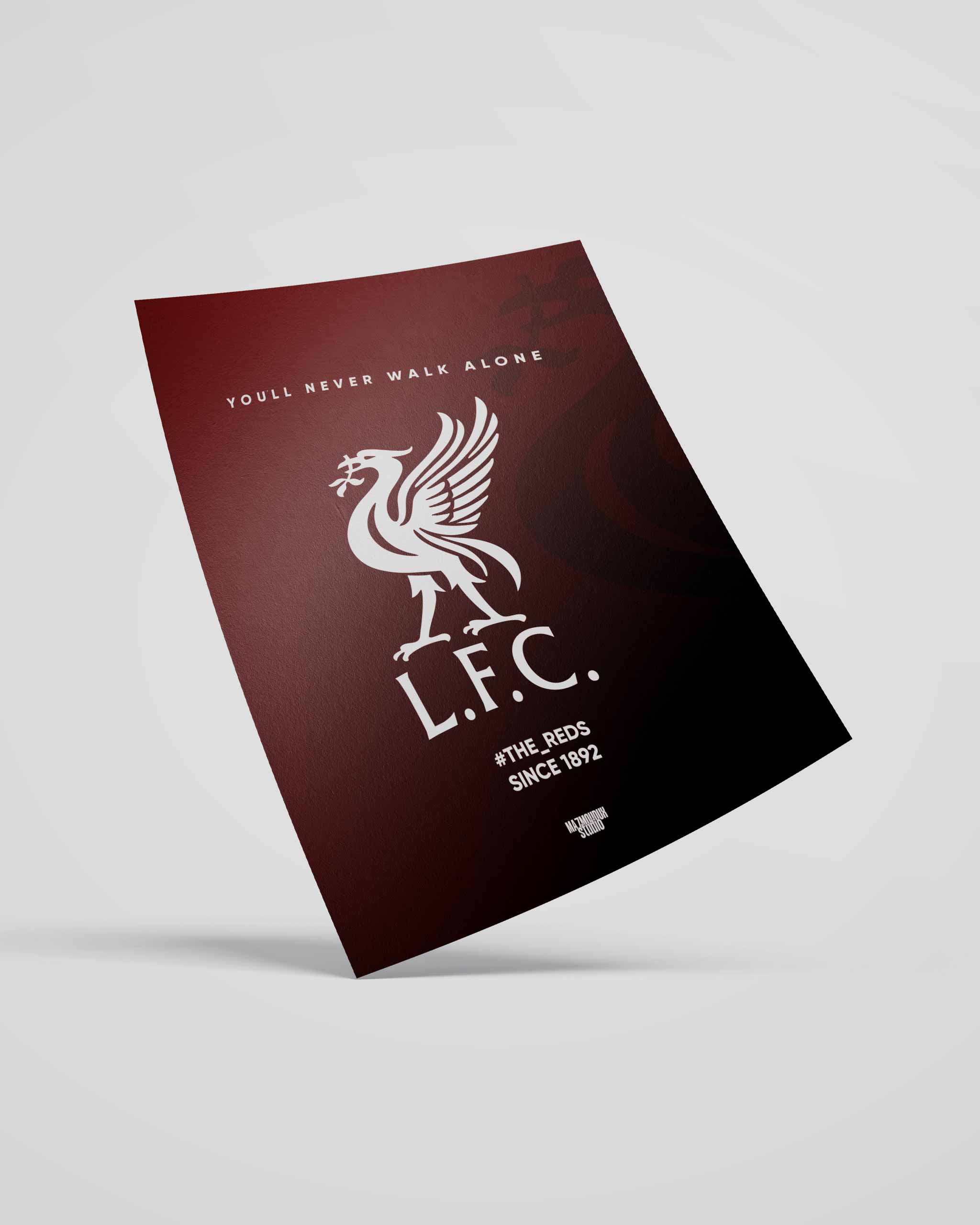 Liverpool FC Logo - Illustrated Poster & Frame - Image 3