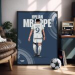 Kylian Mbappe - Illustrated Poster & Frame
