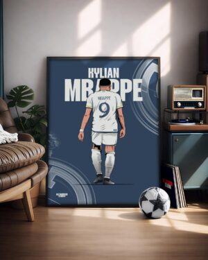 Kylian Mbappe - Illustrated Poster & Frame