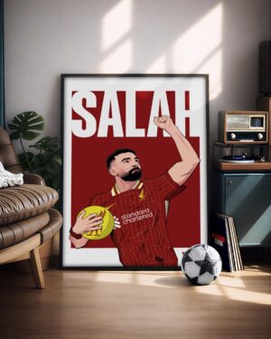 Mohamed Salah 24/25 - Illustrated Poster & Frame