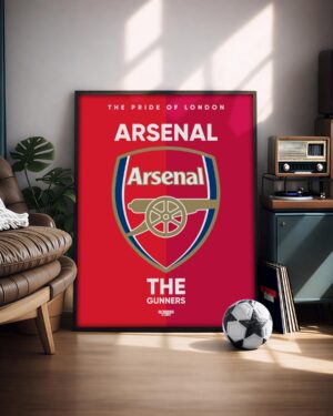 Arsenal FC Logo - Illustrated Poster & Frame
