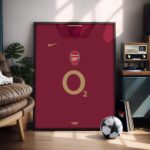 Arsenal Retro  – Illustrated Football Kit Poster & Frame