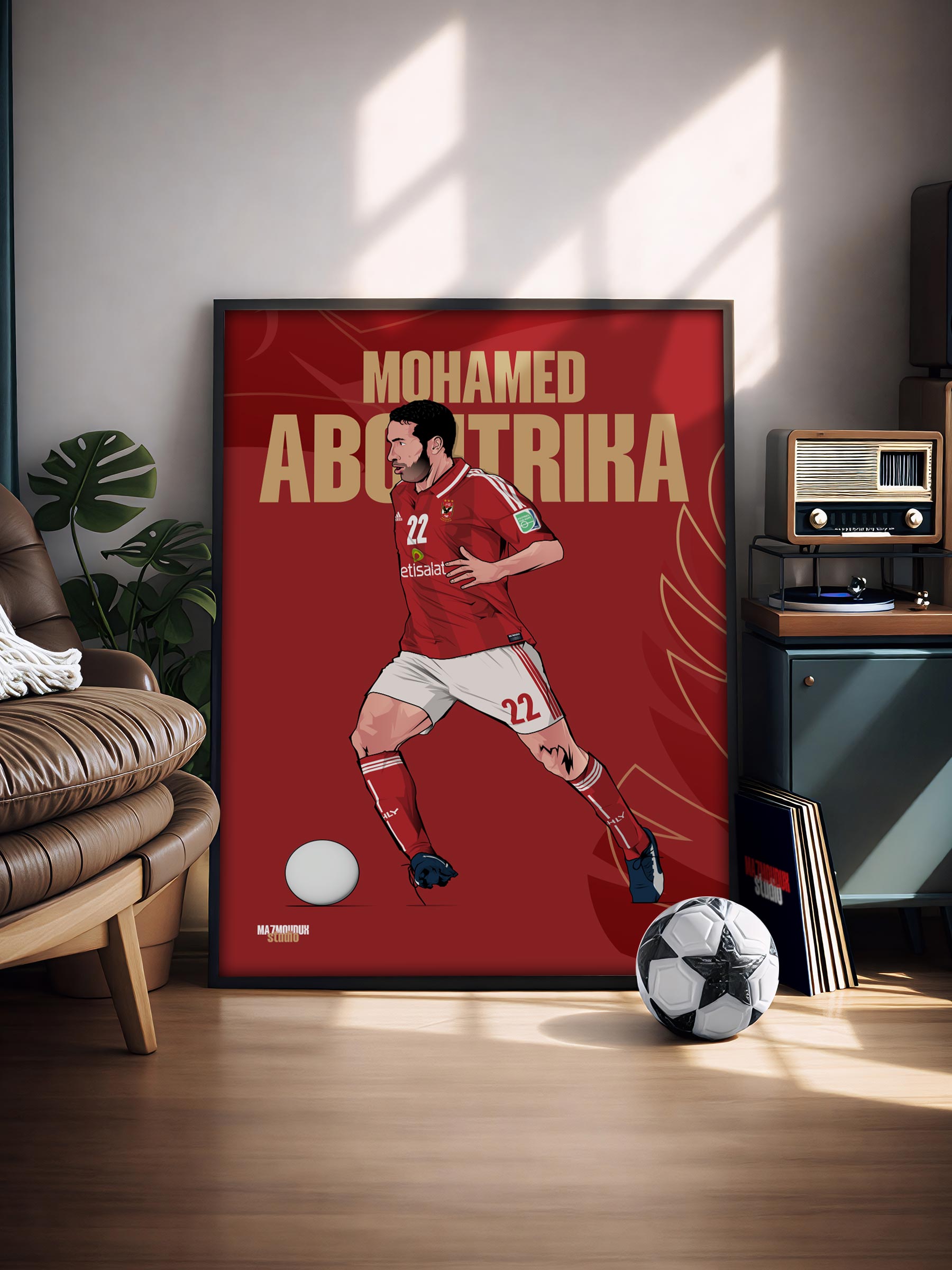 Mohamed Aboutrika - Illustrated Poster & Frame