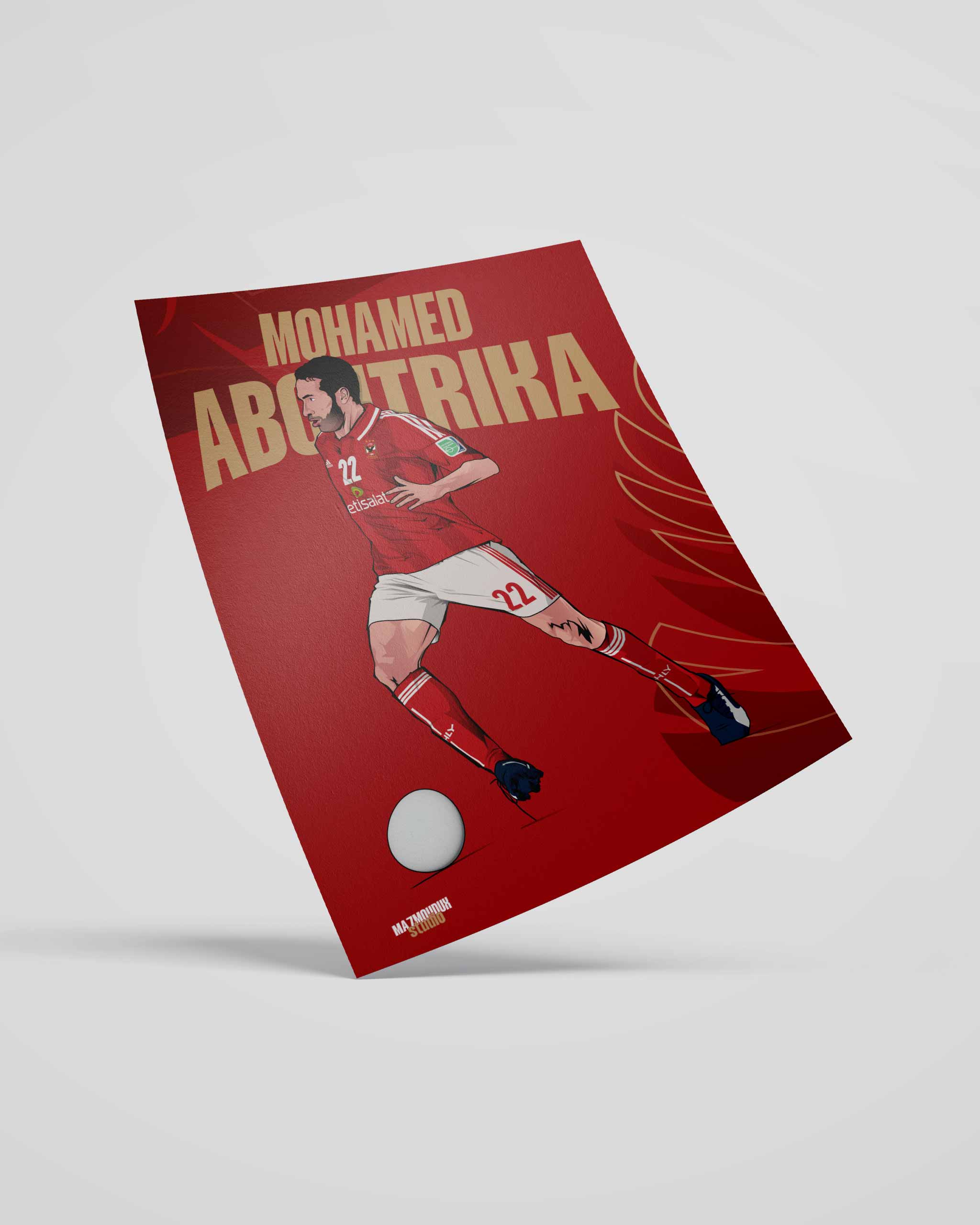 Mohamed Aboutrika - Illustrated Poster & Frame - Image 4