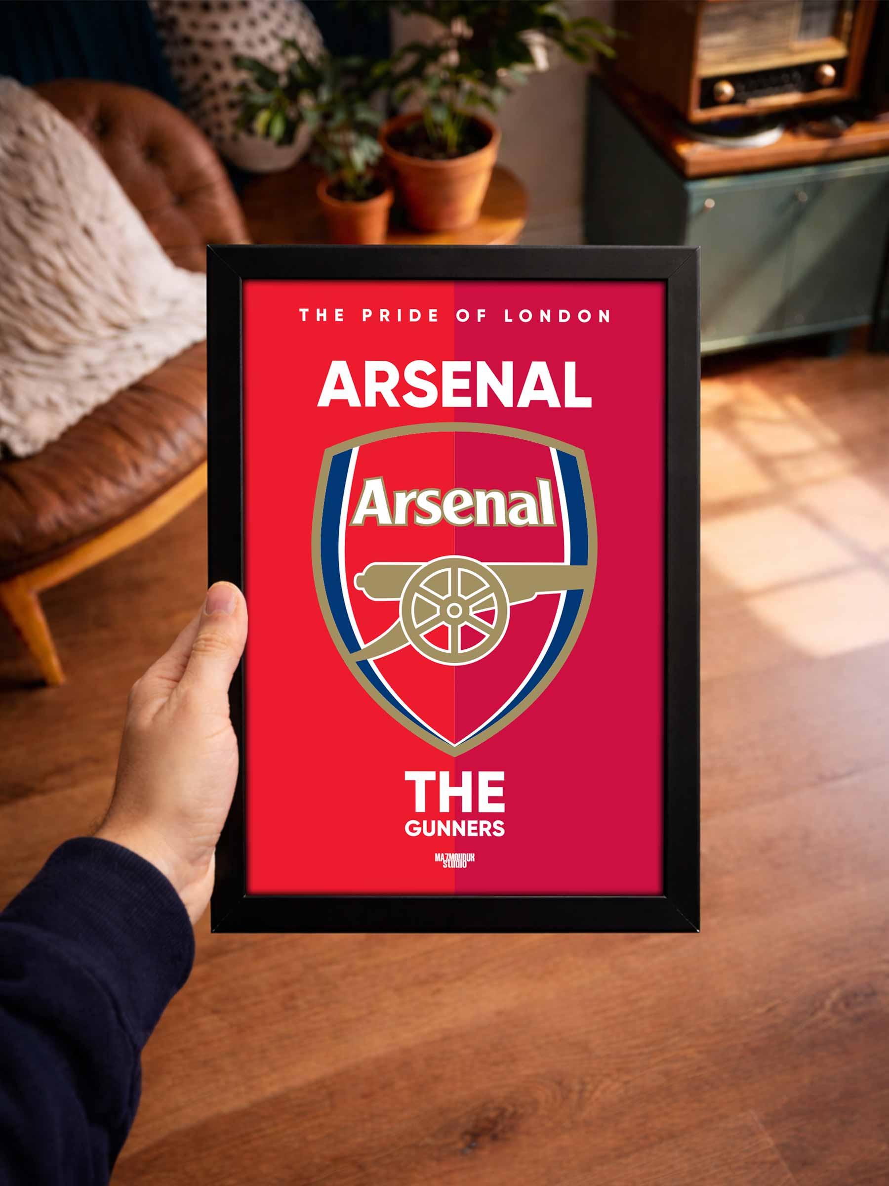 Arsenal FC Logo - Illustrated Poster & Frame - Image 3
