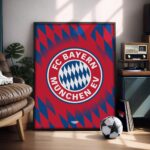 FC Bayern Munich Logo - Illustrated Poster & Frame