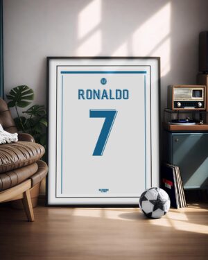 Cristiano Ronaldo 2017 Jersey - Illustrated Poster & Frame