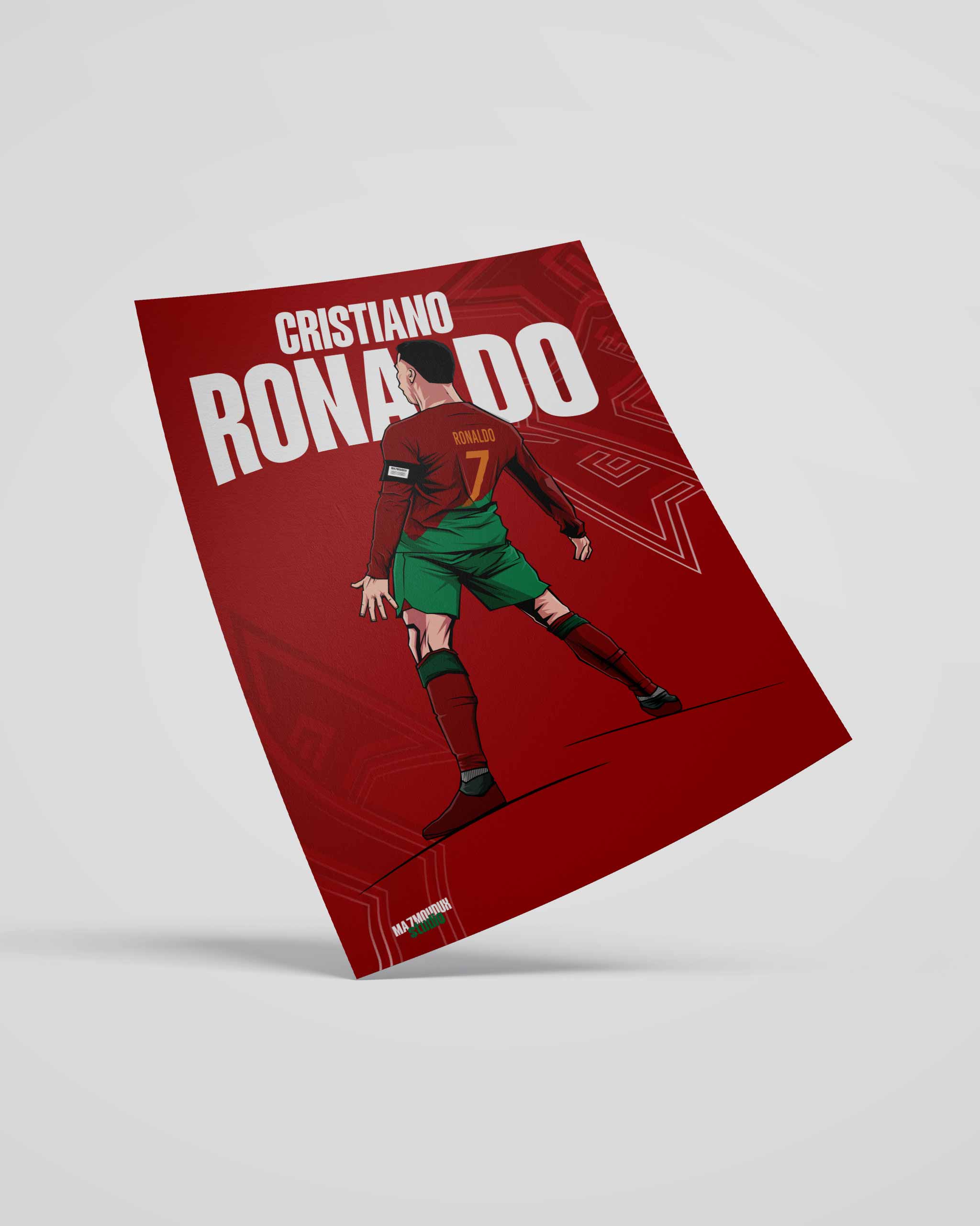 Cristiano Ronaldo - Illustrated Football Poster & Frame - Image 4