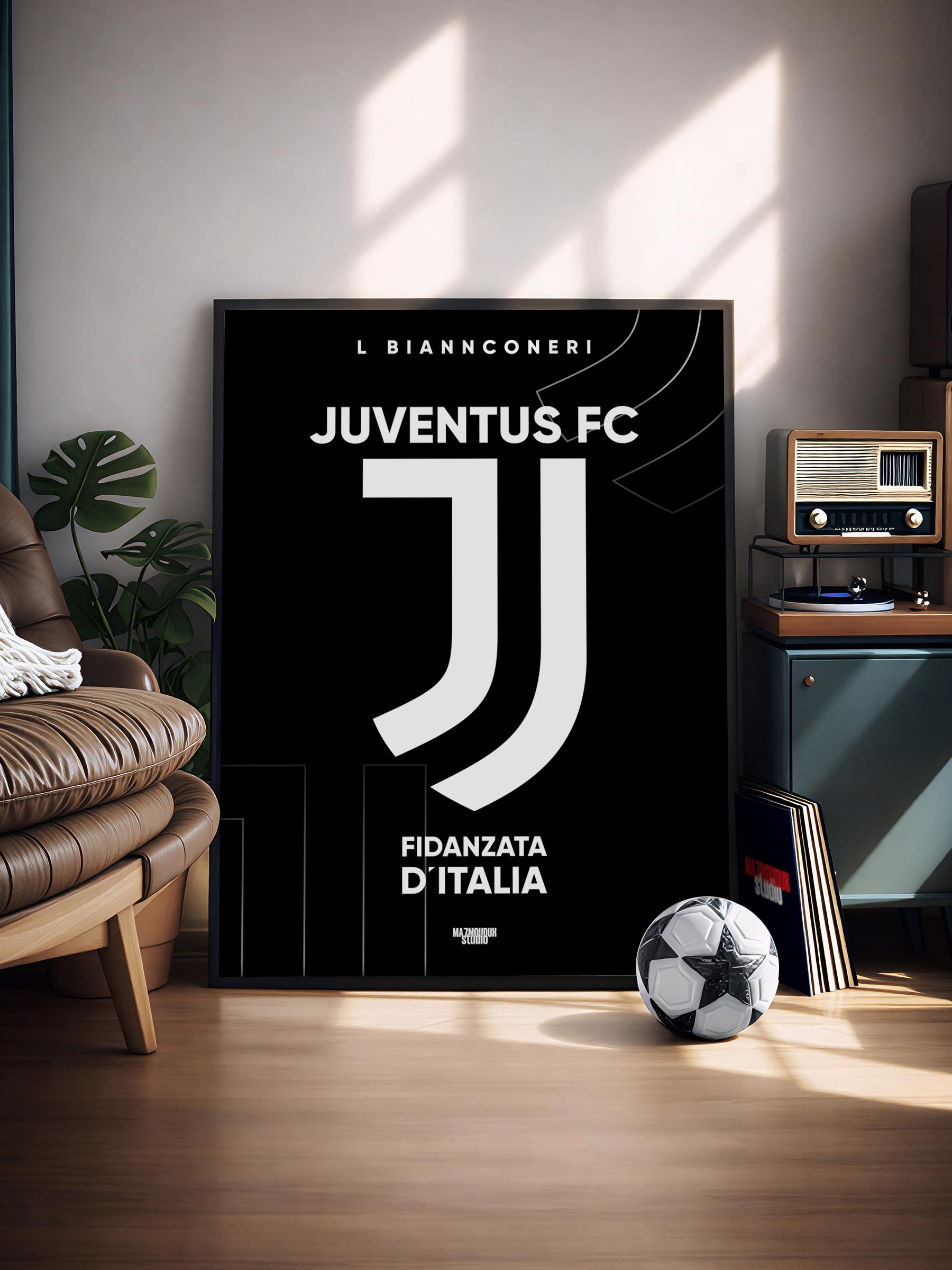 Juventus FC Logo - Illustrated Poster & Frame