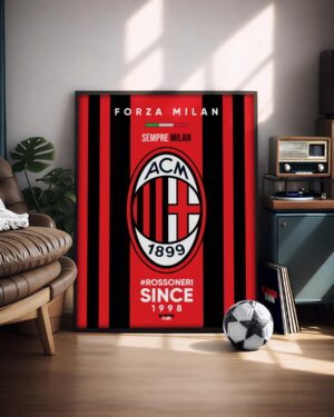 AC Milan Logo - Illustrated Poster & Frame