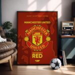 Manchester United Logo - Illustrated Poster & Frame