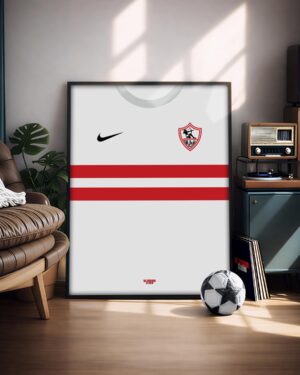 Zamalek SC 25/26 - Illustrated Kit Poster & Frame