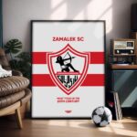 Zamalek SC Logo - Illustrated Poster & Frame